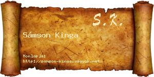 Sámson Kinga névjegykártya